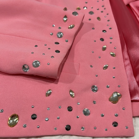 Juicy Couture Black Label Pink Lemonade Pearl Rhinestone Embellished Jac… - Picture 6 of 16